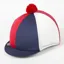 Lycra Hat Cover with Pom Pom - Red/White/Blue